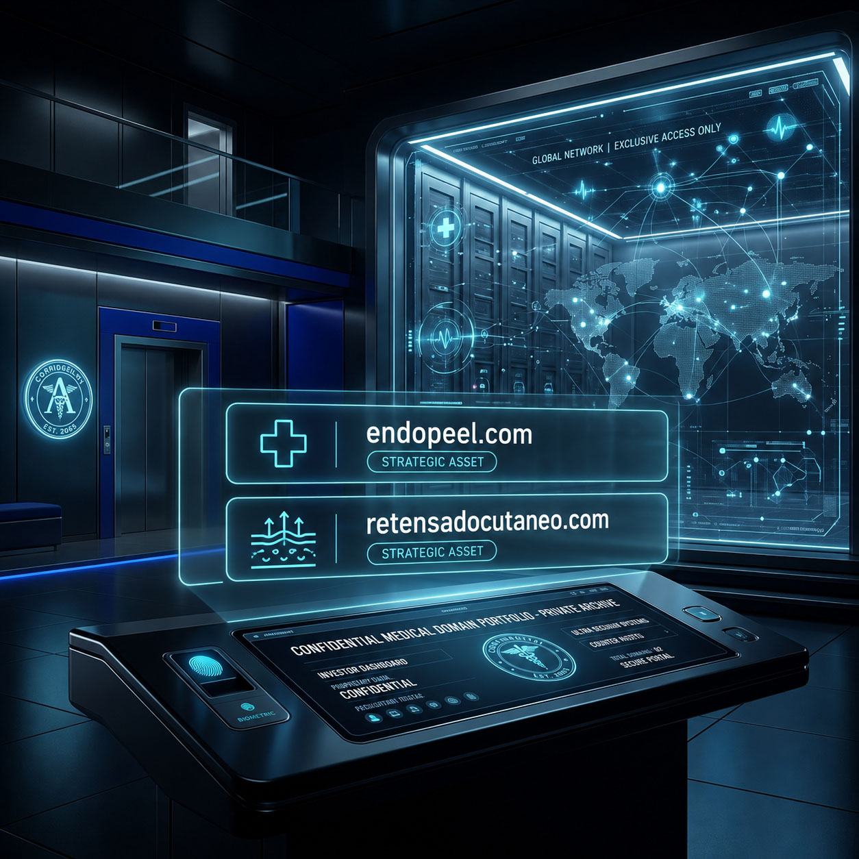 Conceptual illustration of a confidential asset portfolio