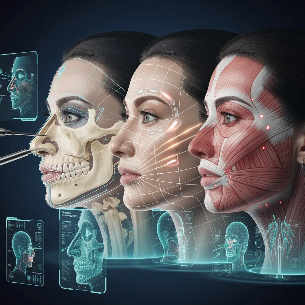 Dynamic facial concepts for rhinoplasty rhinomodulation and myomodulation
