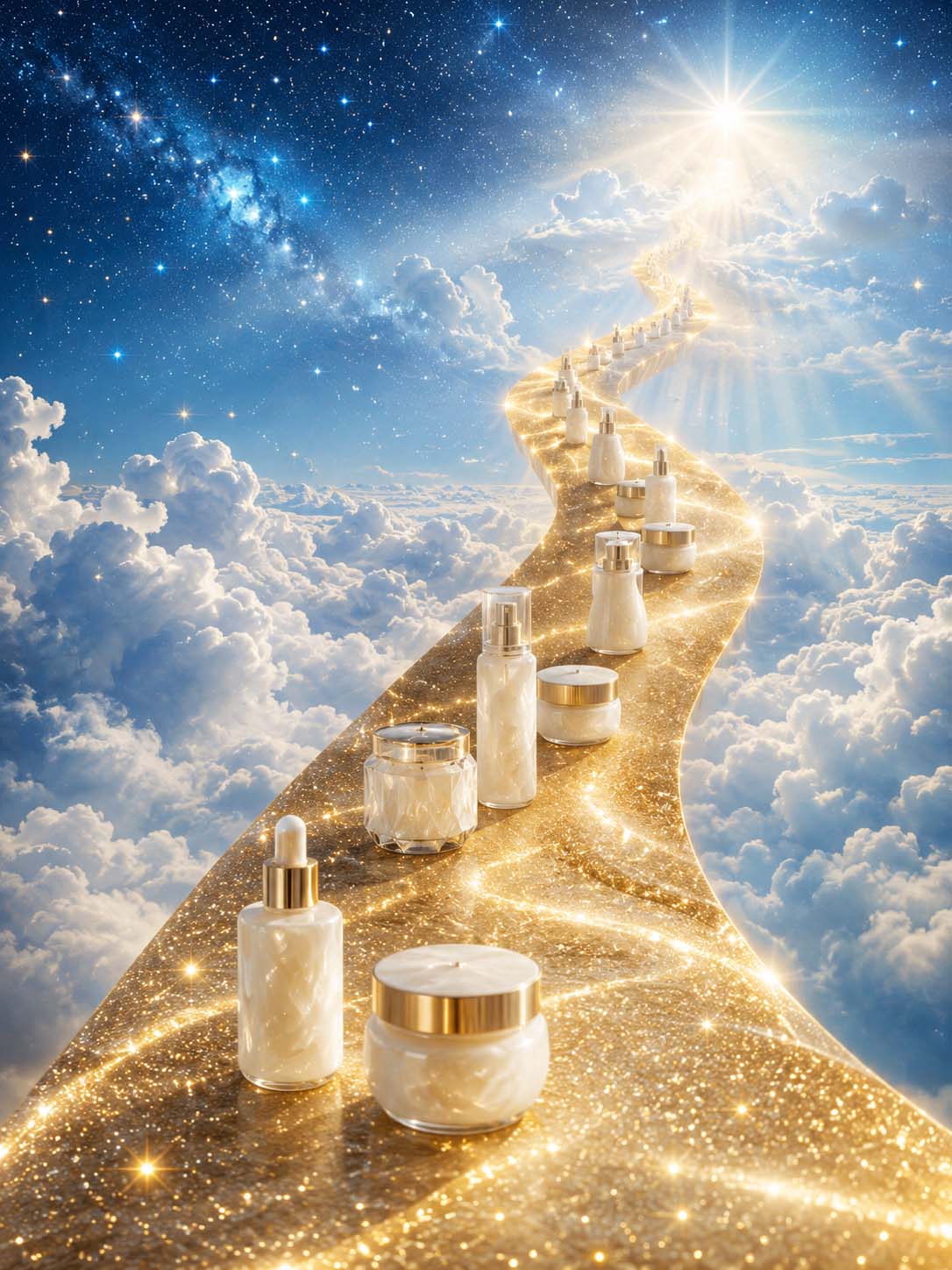 Luxury cosmetic peeling ecosystem combining premium skincare, laboratory innovation and digital commerce