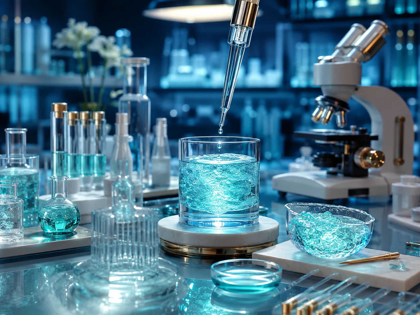 Advanced cosmetic laboratory developing premium exfoliating formulations